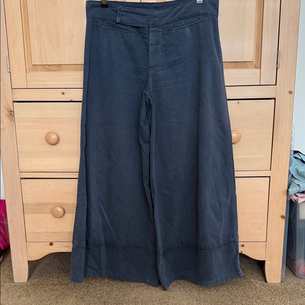Anthropologie “Sitwell” blue Wide-Leg Pants